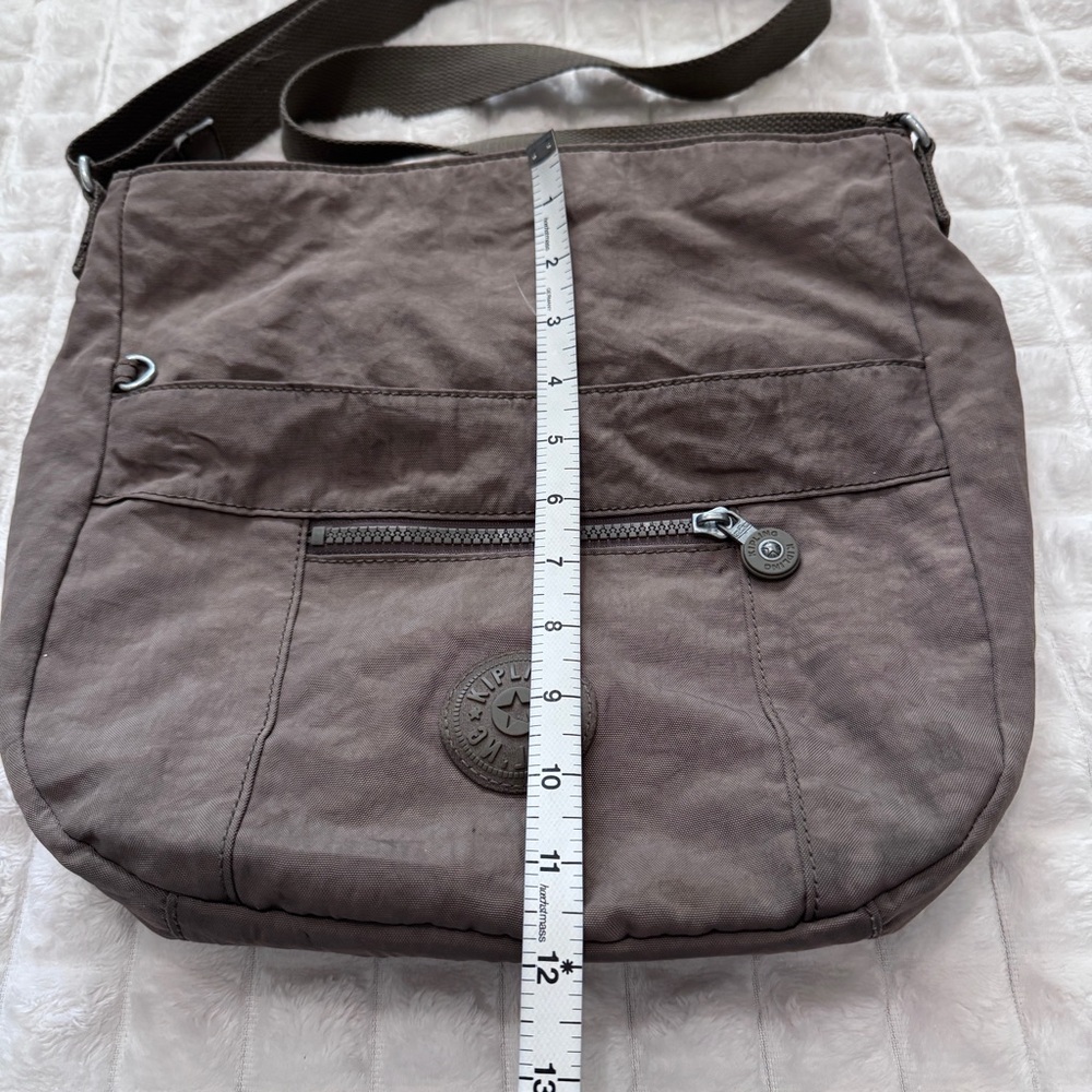 Kipling Bailey Brown Crossbody Messenger Shoulder Bag ~ Nylon Travel Everyday - Picture 7 of 9